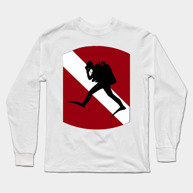 Diver Dogtag Long Sleeve T-Shirt by laceylschmidt